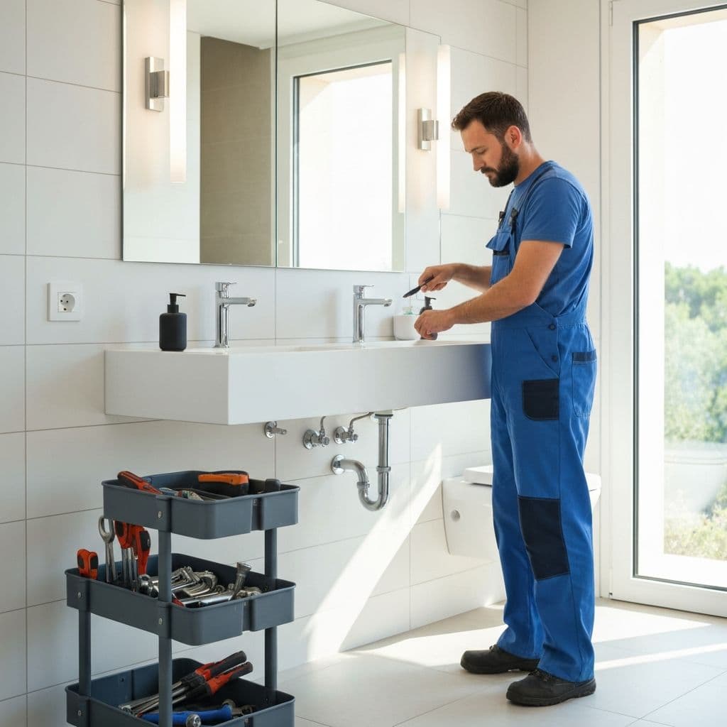 Plombier professionnel a Vence intervenant sur une installation